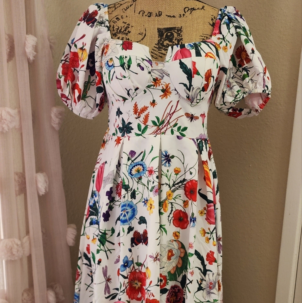Spring floral dress